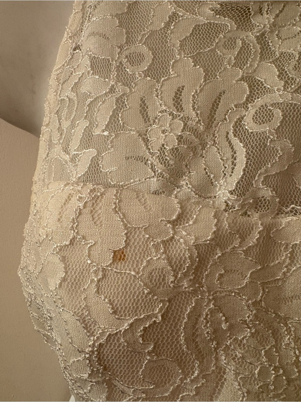 Speechless Ivory Lace Pearl-Embellished Crop Top - Picture 3 of 6